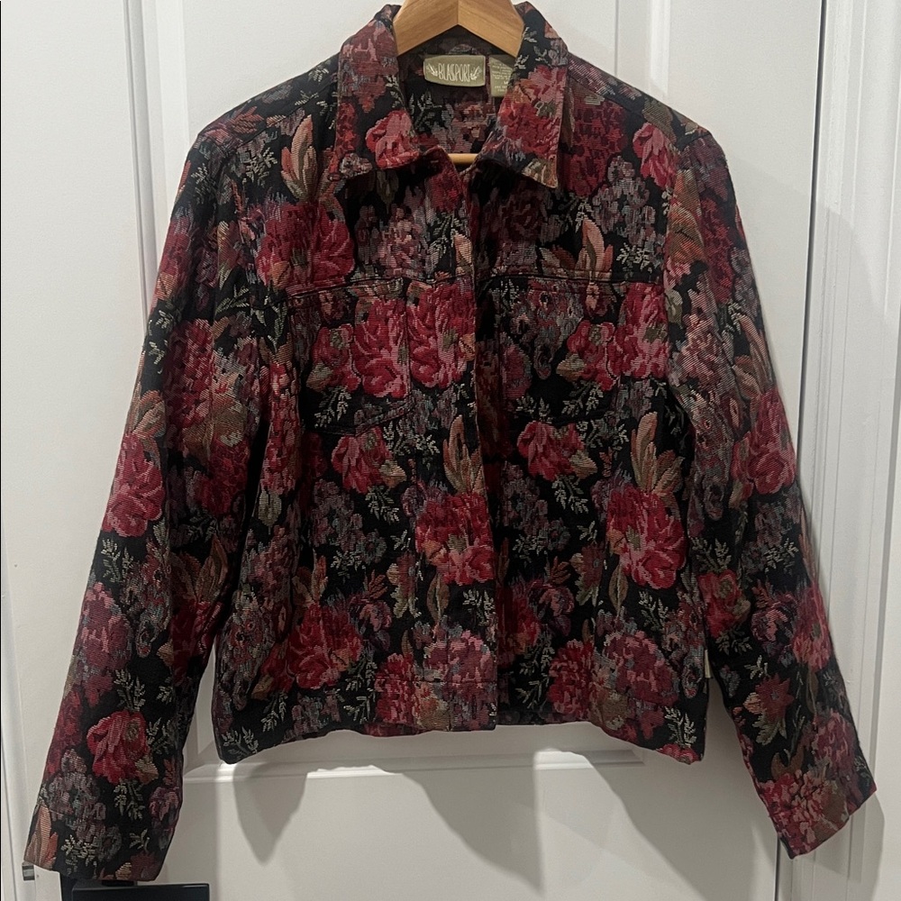 Vintage 90s Floral Women's‎ Jacket, Size Medium